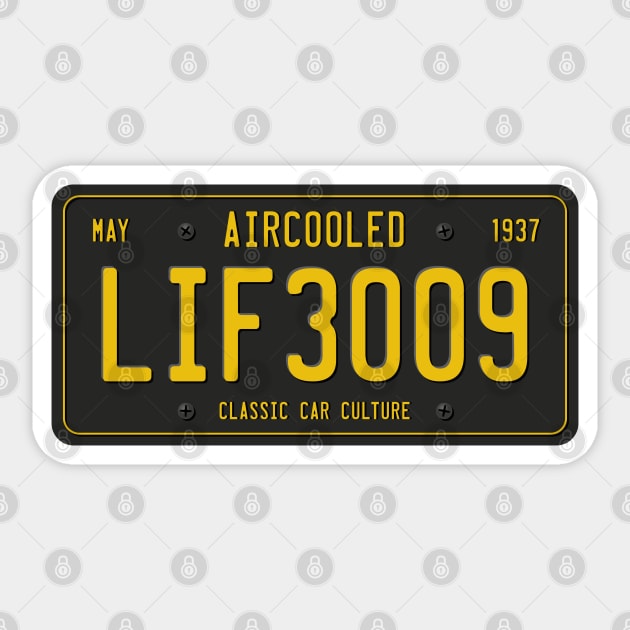 Aircooled Life US License Plate Sticker by Aircooled Life